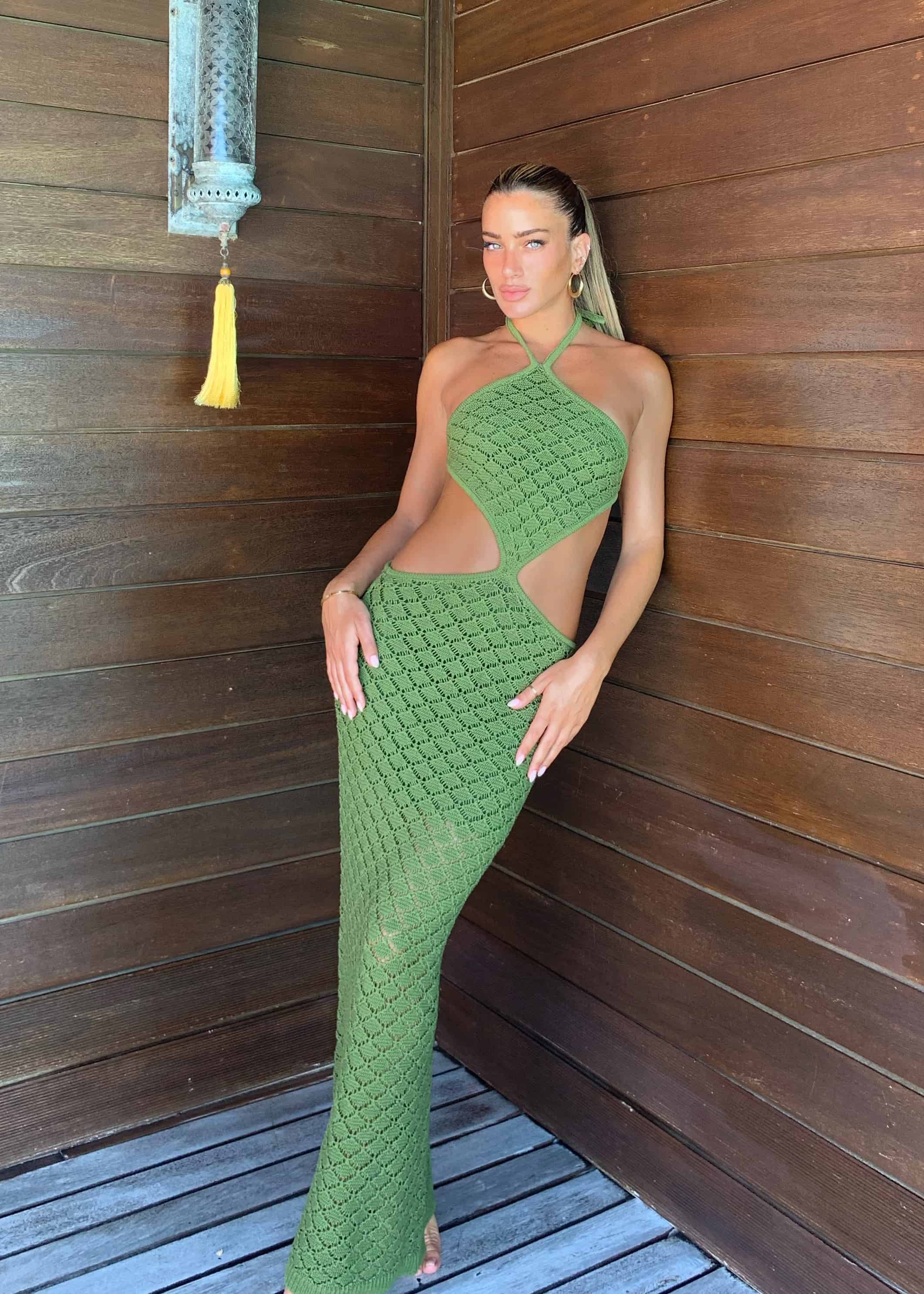green diamond dress DIAMOND GREEN OLIVE