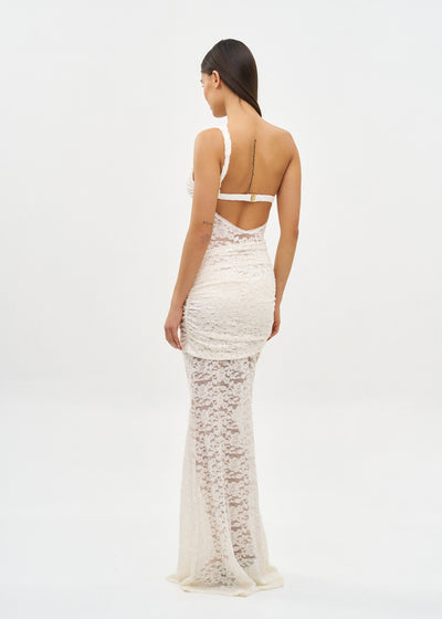IRINA CREAM LACE - MAXI DRESS