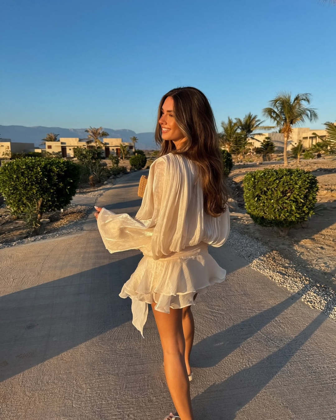 Isla Pleated Mini Dress