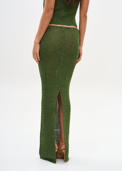 ASTRA GLITTER JUNGLE GREEN - SKIRT