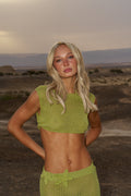 YOKO GLITTER OLIVE GREEN - SHIRT