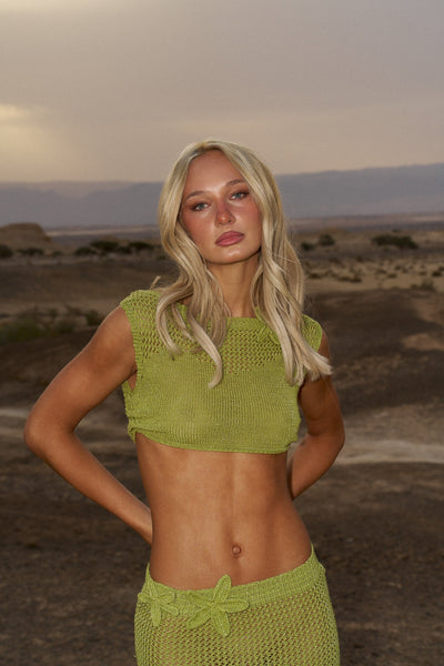 YOKO GLITTER OLIVE GREEN - SHIRT