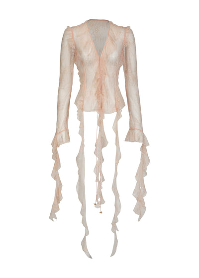 ALANA PEACH LACE - SHIRT