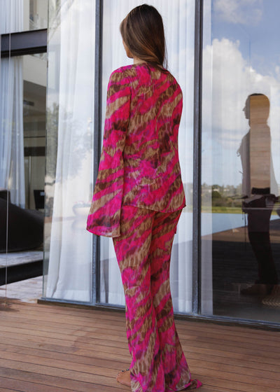 TERESA PINK BROWN JUNGLE - PANTS