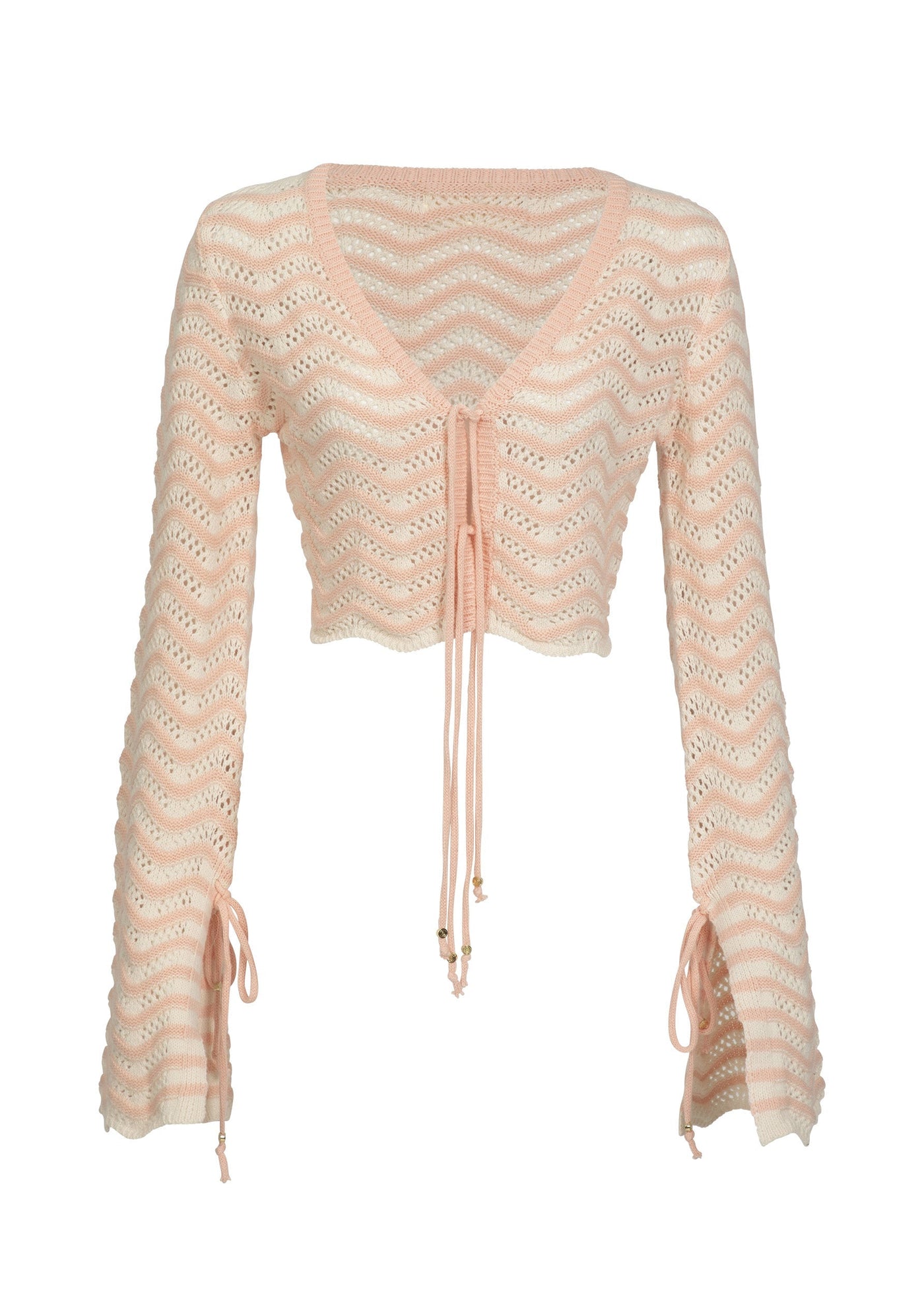 MIANA KNITTED PINK STRIPES - SHIRT