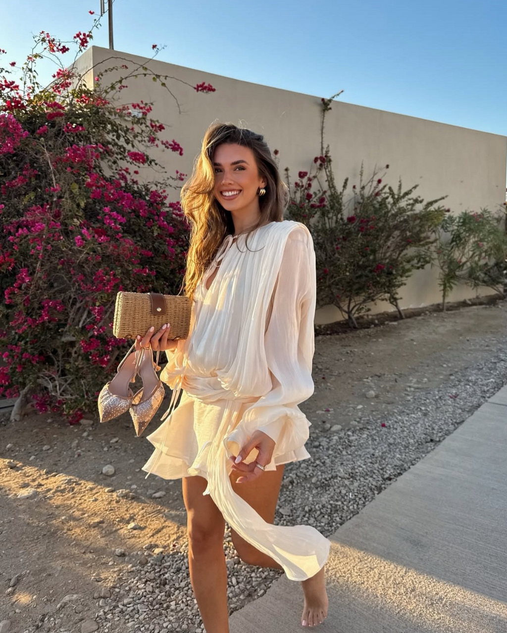 Isla Pleated Mini Dress