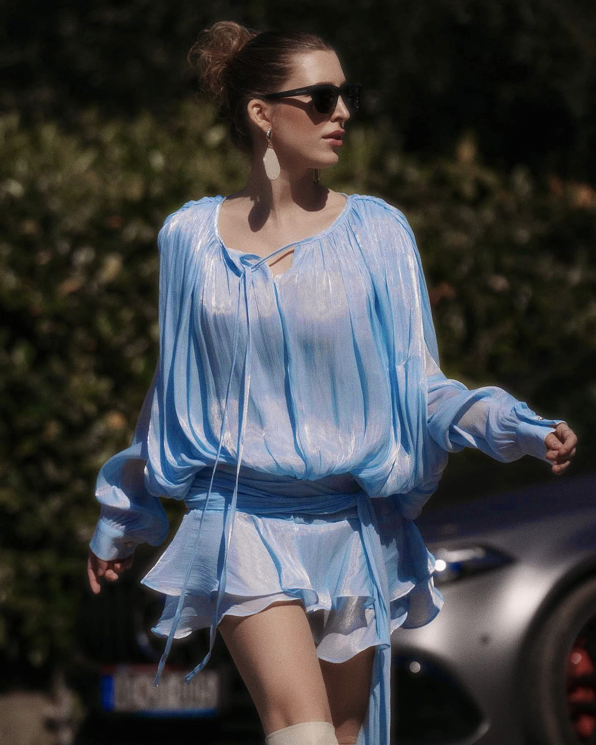 Isla Pleated Mini Dress