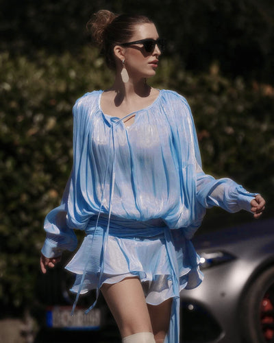 Isla Pleated Mini Dress