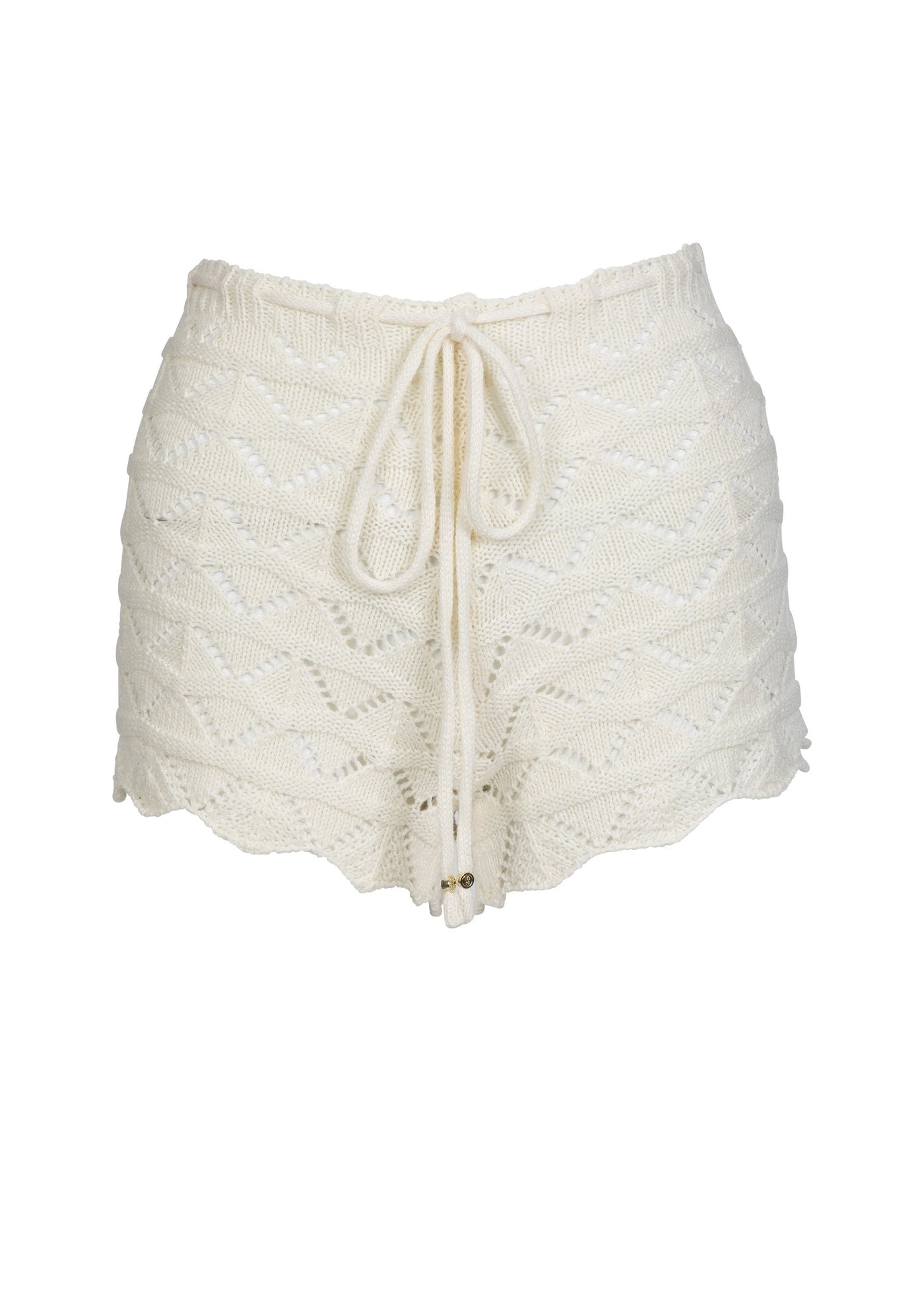MINA KNITTED WHITE - SHORTS