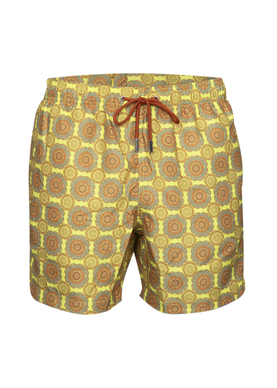 MAN SWIM SHORT - YELLOW SUNSET