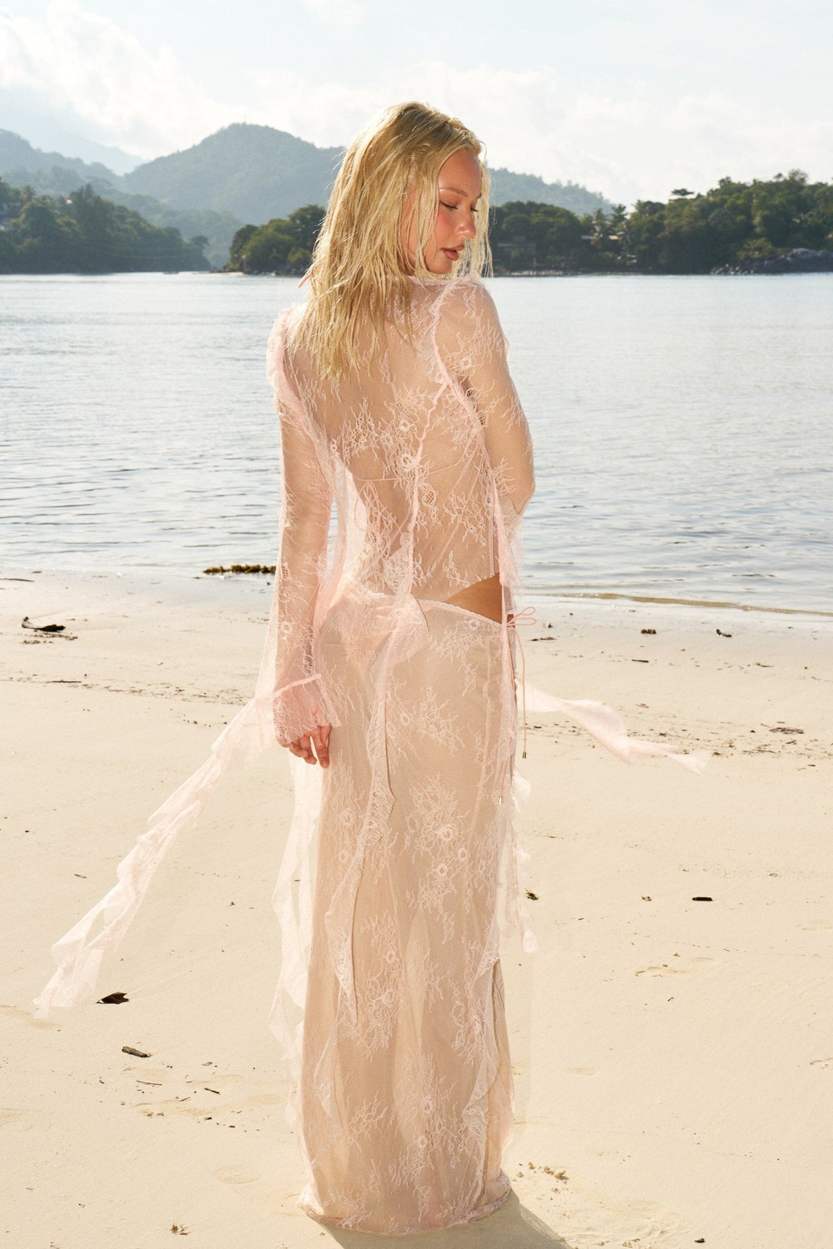 ALANA PEACH LACE - SHIRT