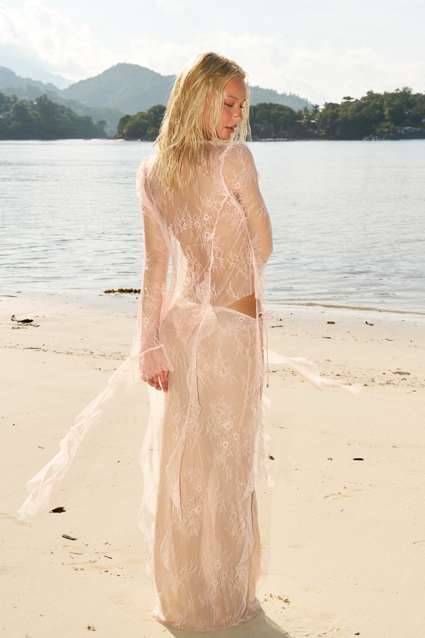 ALANA PEACH LACE - SHIRT