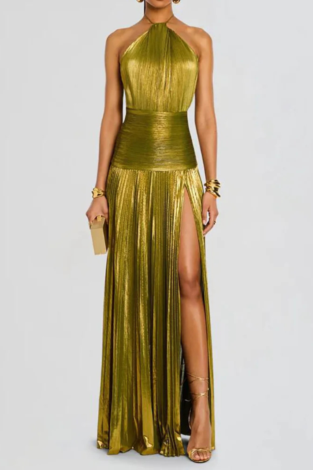 Aurelia Gown In Golden Olive