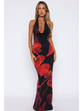 AMELIA PRINTED HALTER DRESS