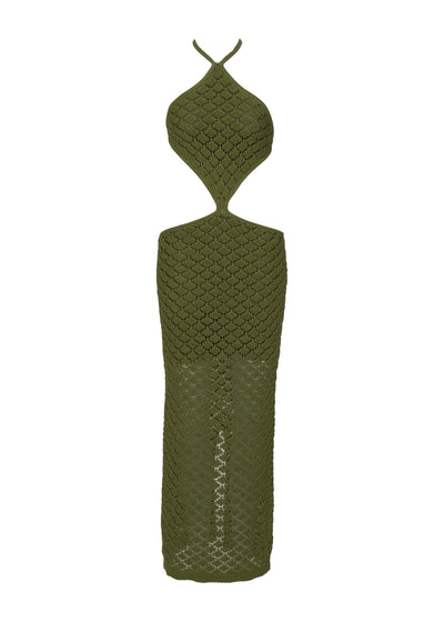 DIAMOND GREEN OLIVE - DRESS