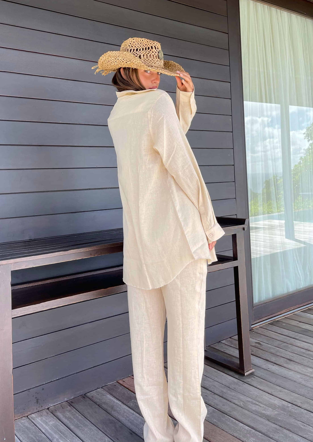 SANDY LINEN BEIGE - TOP