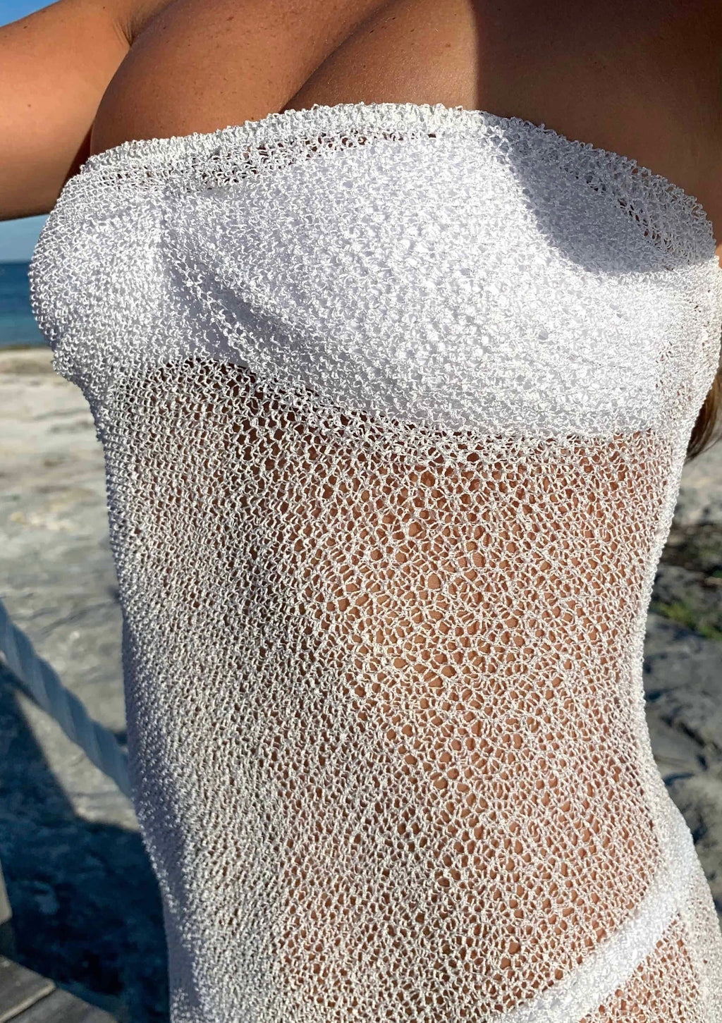 WHITE NET - Dress