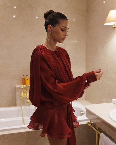 Isla Pleated Mini Dress