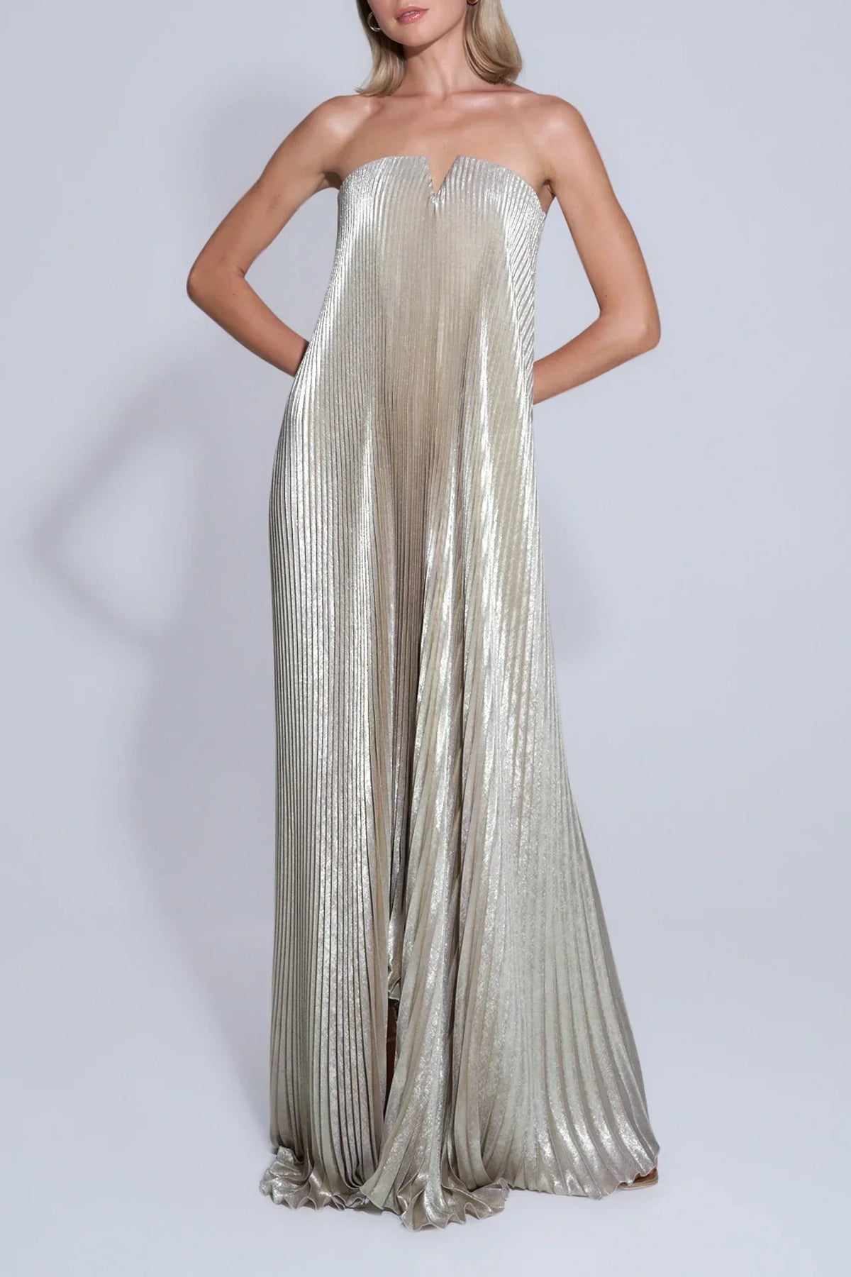 Ayla Gold Drape Dress