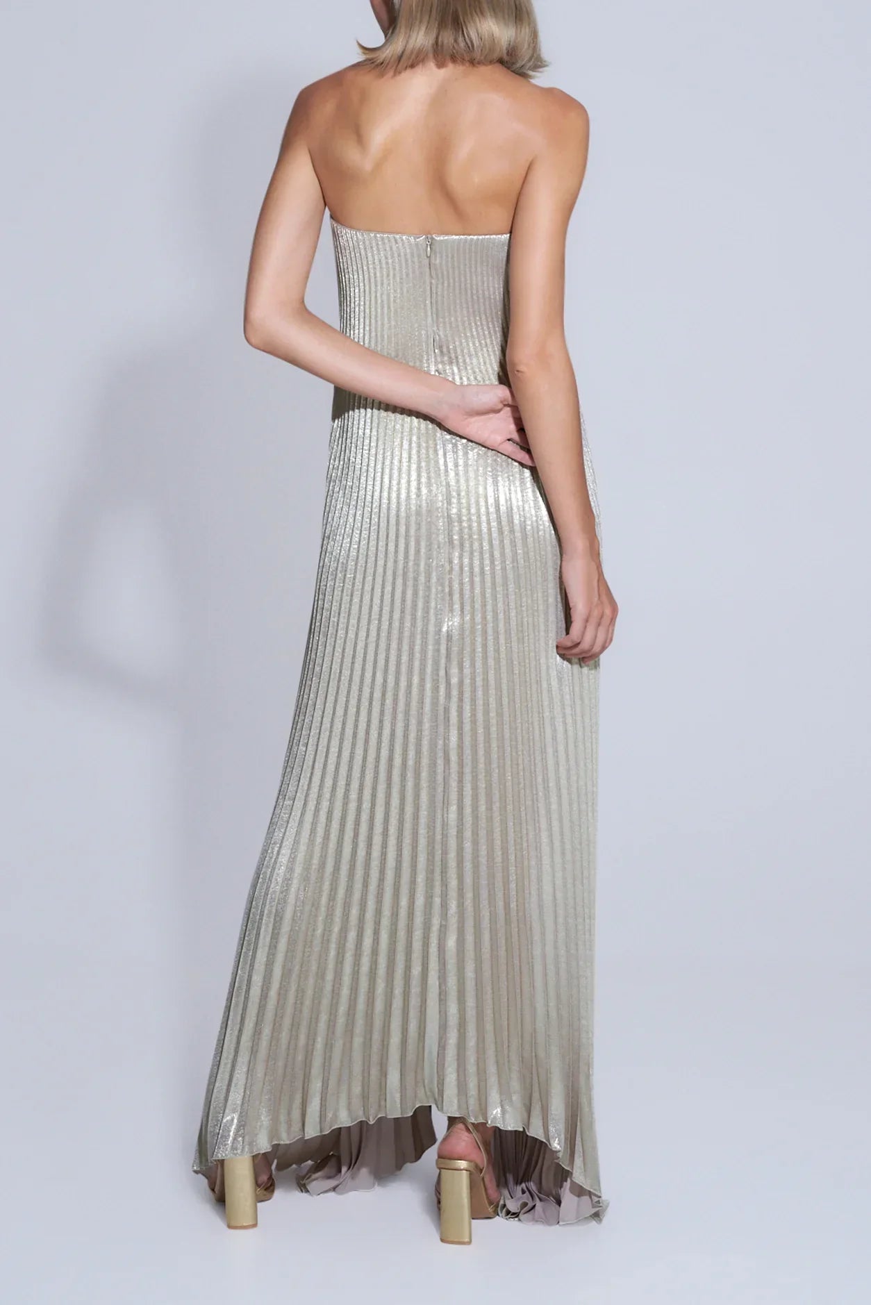 Ayla Gold Drape Dress