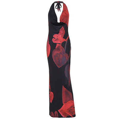 AMELIA PRINTED HALTER DRESS