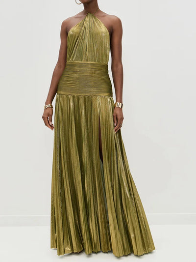 Aurelia Gown In Golden Olive