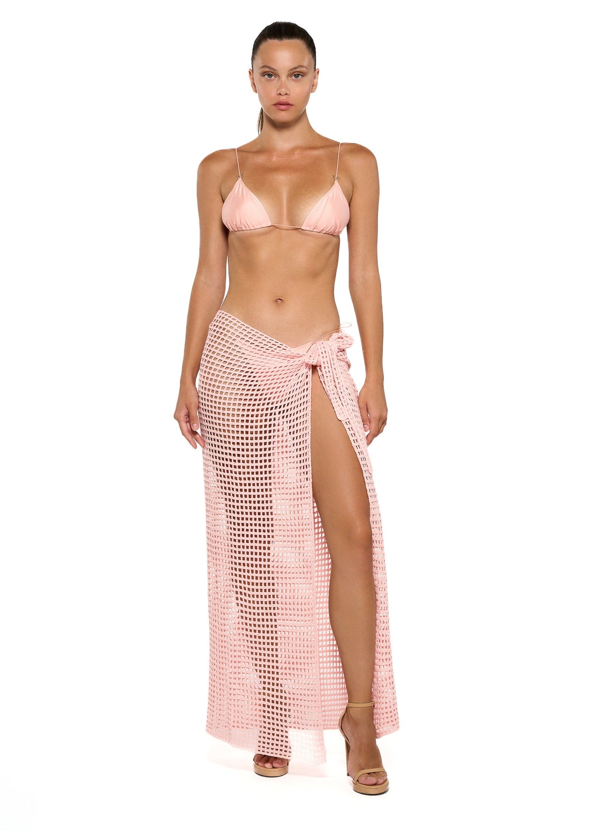 MIDI NET SARONG - PEACH