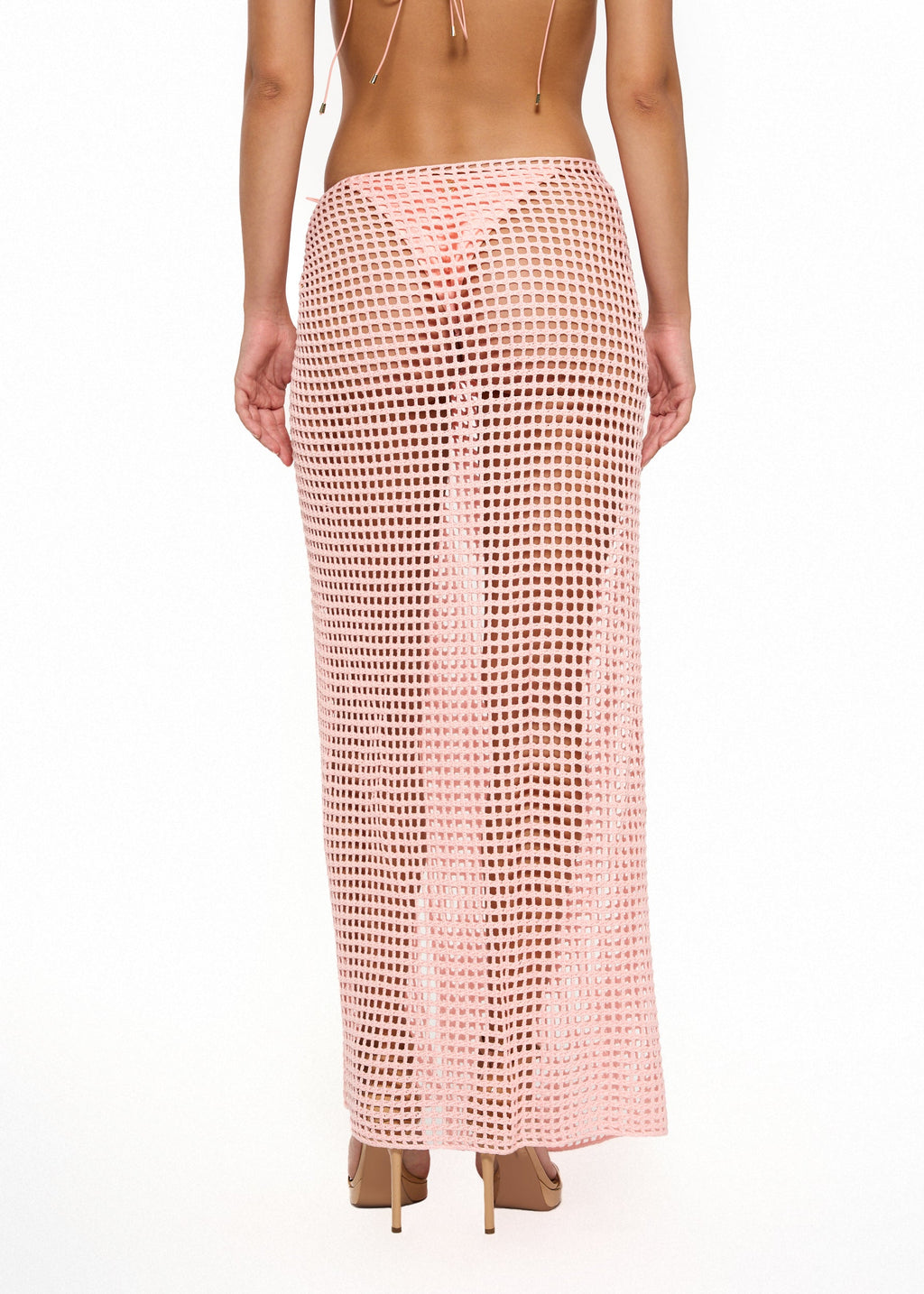 MIDI NET SARONG - PEACH