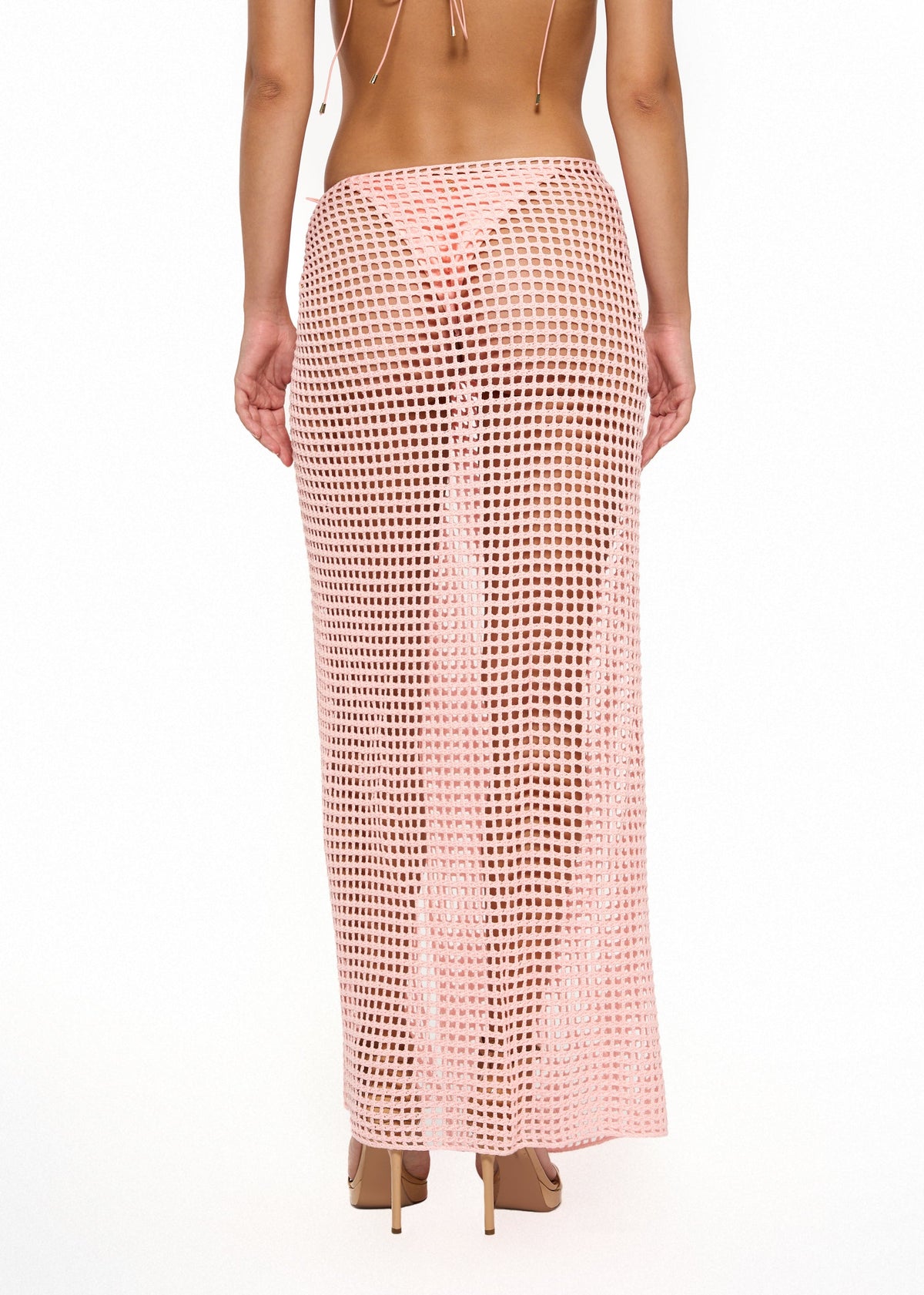 MIDI NET SARONG - PEACH