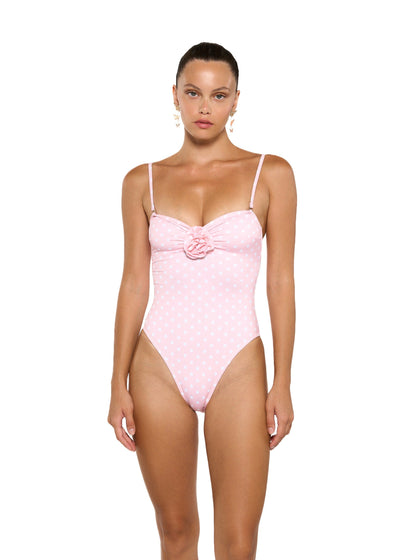 MARGOT PEACH POLKA  - ONE PIECE