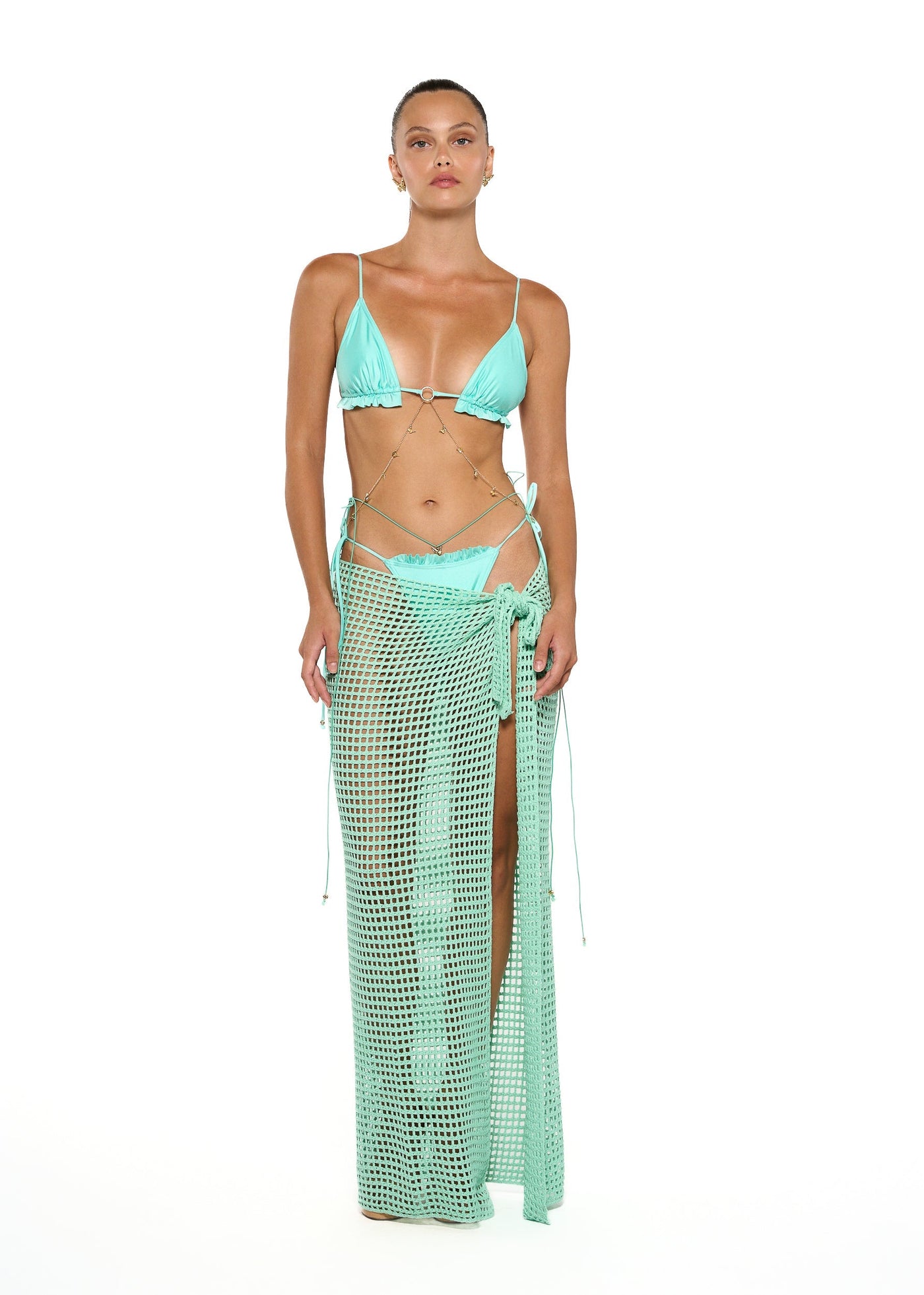 MIDI NET SARONG - AQUA MARINE
