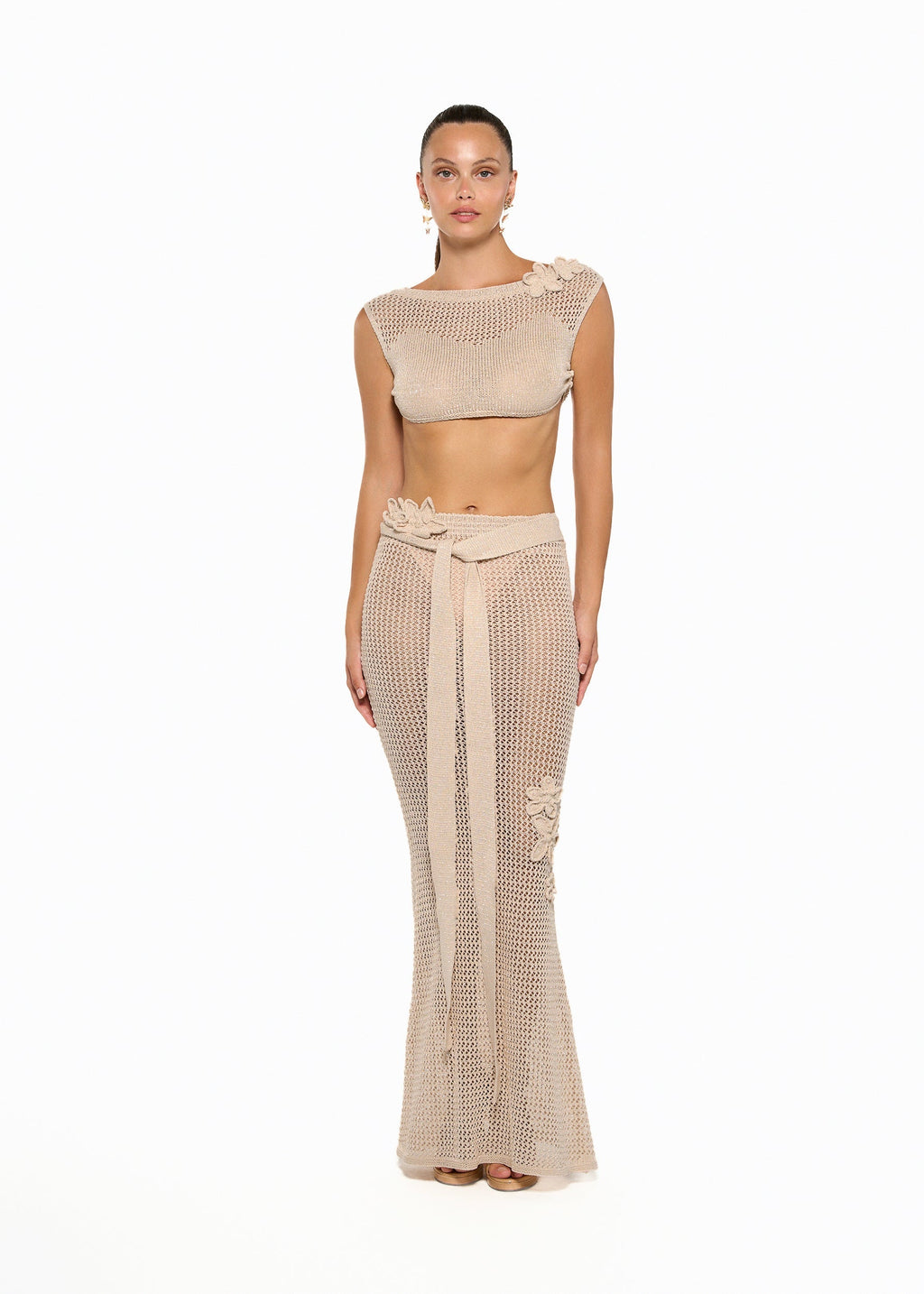 YOKO KNITTED SAND - SKIRT