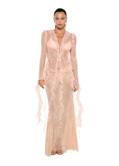 ALANA PEACH LACE - SHIRT