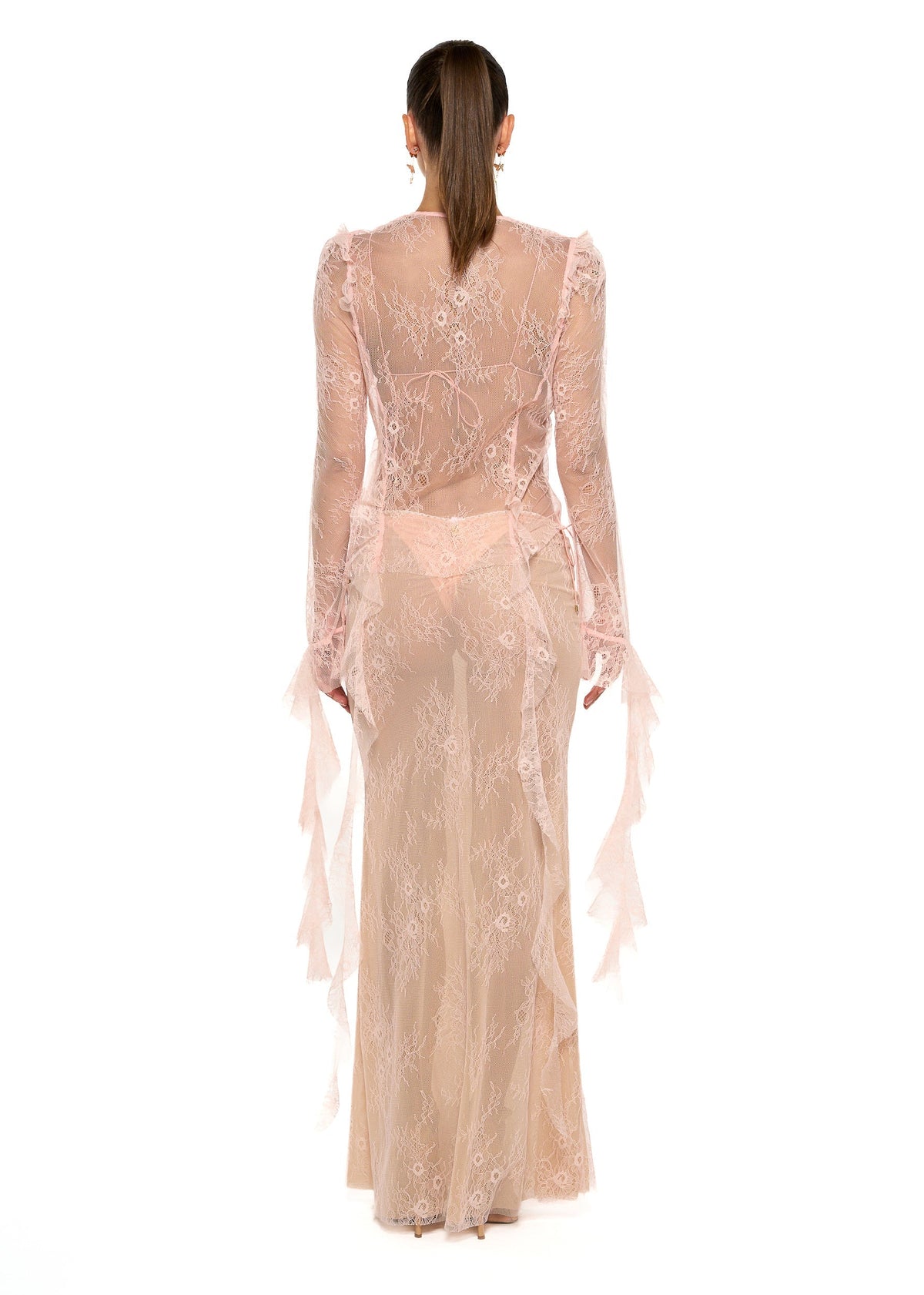 ALANA PEACH LACE - SHIRT