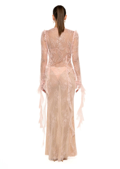 ALANA PEACH LACE - SHIRT