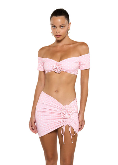 STEFANI PEACH POLKA - TOP