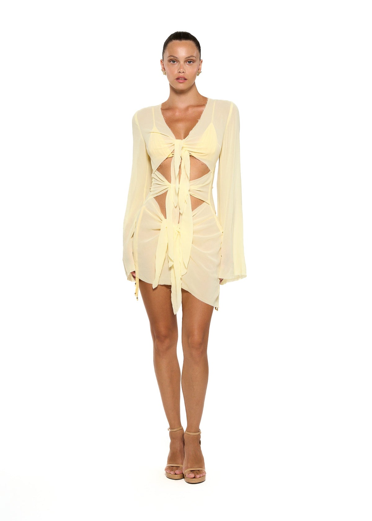 MACI DAISY YELLOW - MINI DRESS