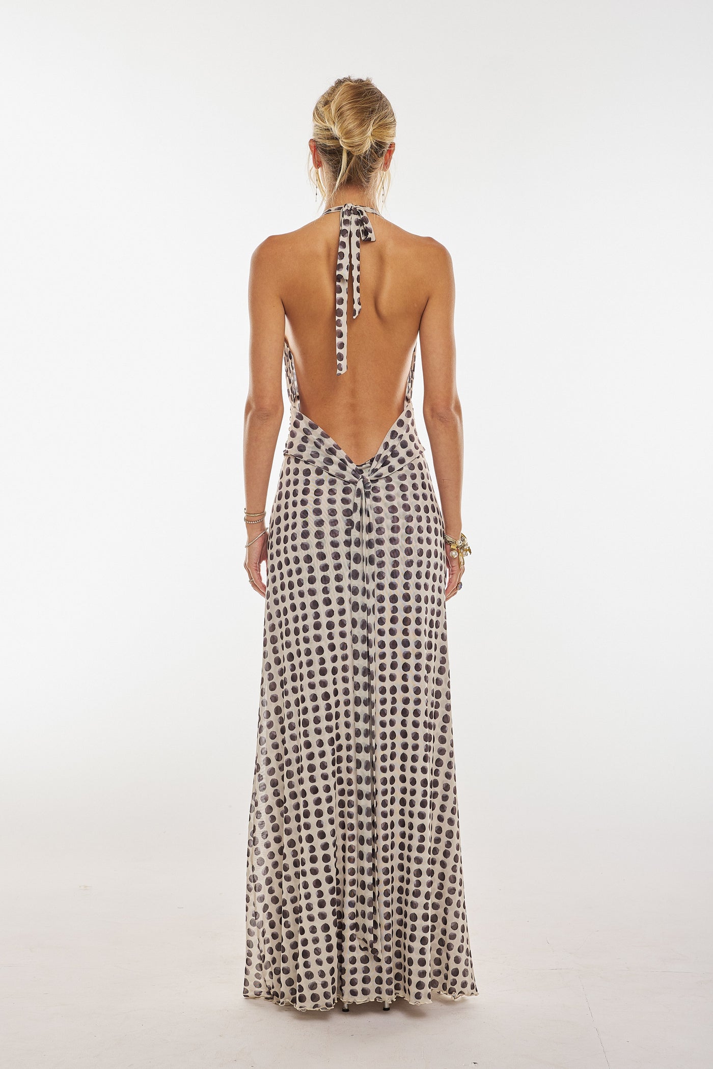 Alexia Polka Dot Halter Dress