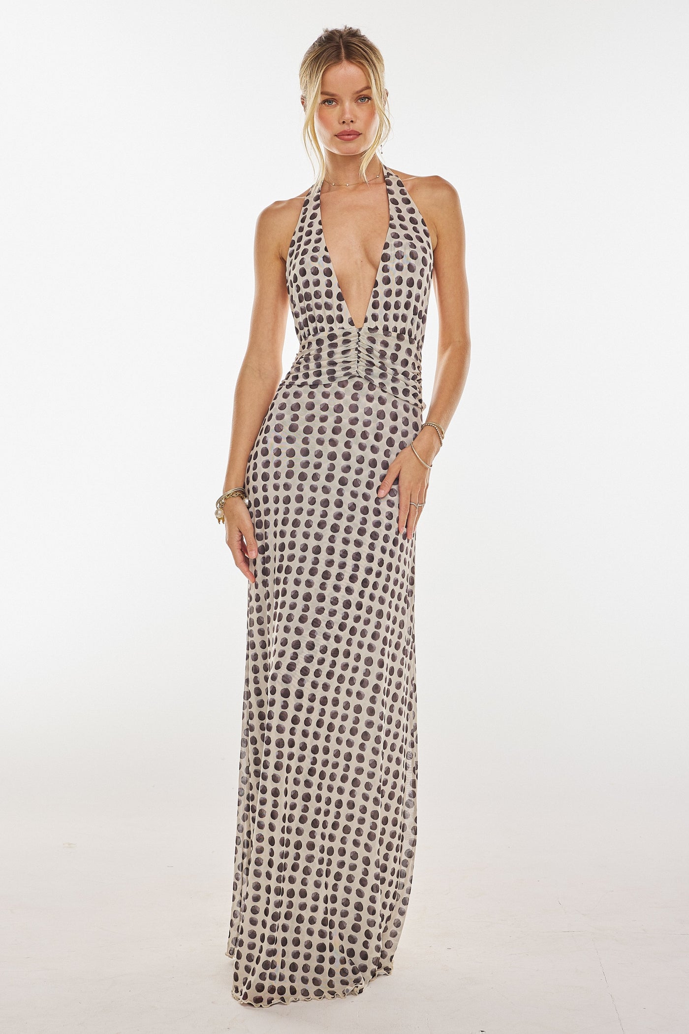 Alexia Polka Dot Halter Dress