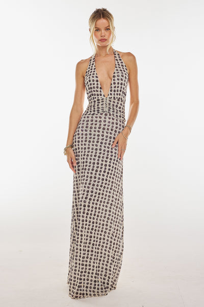 Alexia Polka Dot Halter Dress