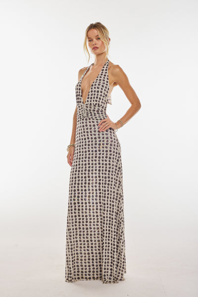 Alexia Polka Dot Halter Dress