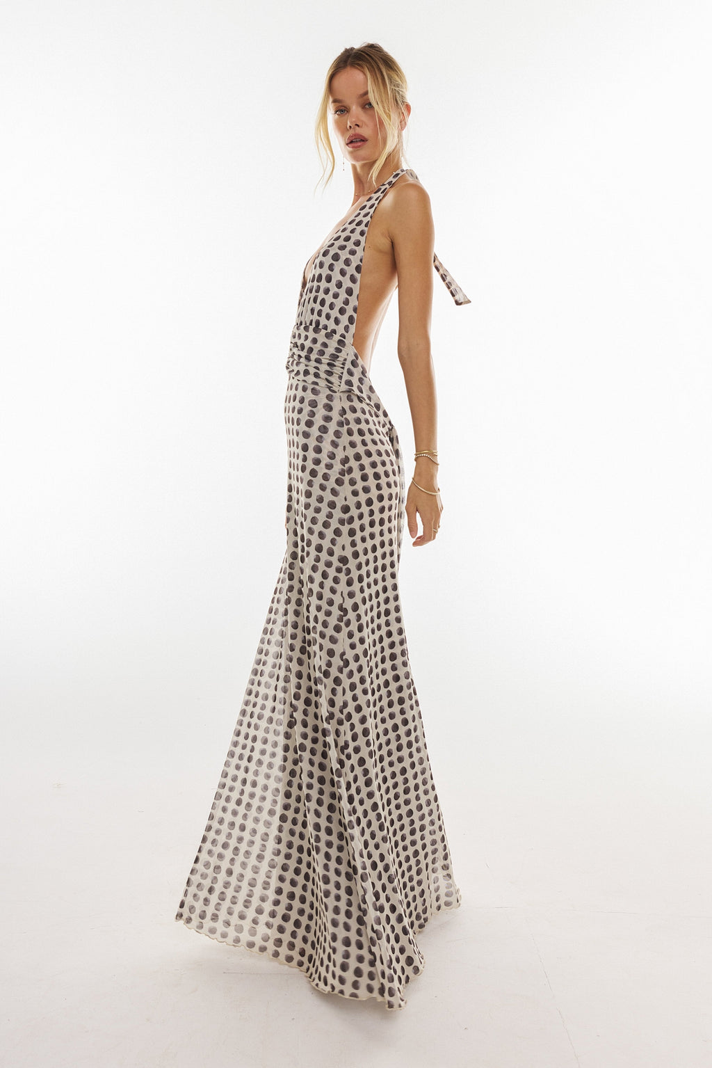 Alexia Polka Dot Halter Dress